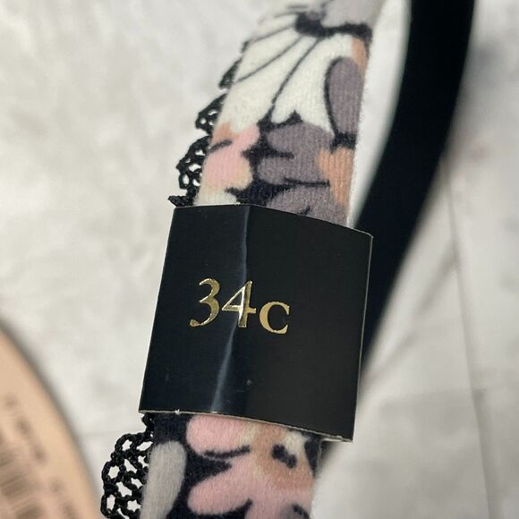 Victoria's Secret Body By Victoria Lined Perfect Coverage Floral Rhinestone Bra - Picture 9 of 13